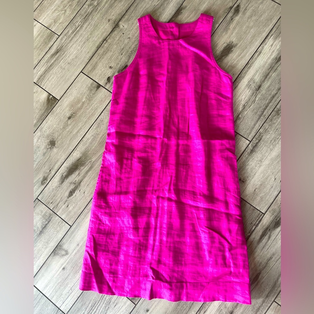 JCrew Magenta Linen Dress